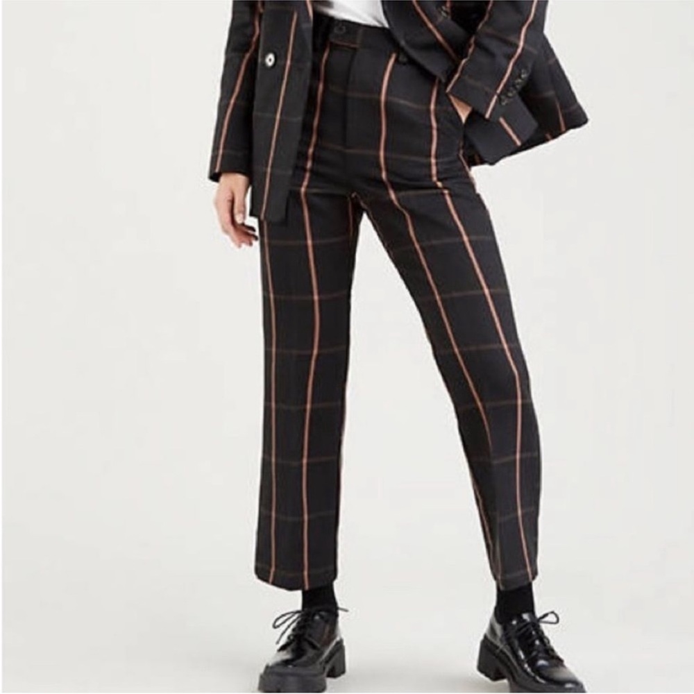 NWT Levi's Math Club Plaid Flared Trousers